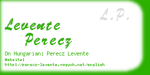 levente perecz business card